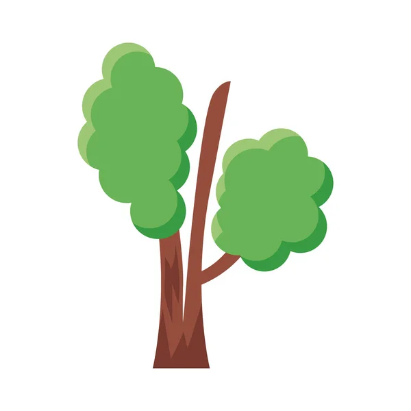 Branched tree flat style icon — Stock Vector