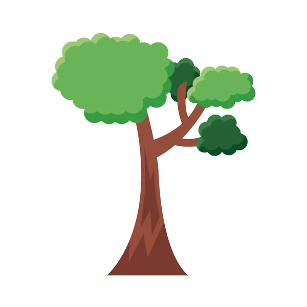 Árbol frondoso icono de estilo plano — Vector de stock