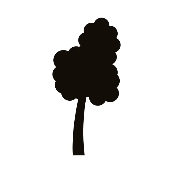 Árbol ramificado silueta icono de estilo — Archivo Imágenes Vectoriales