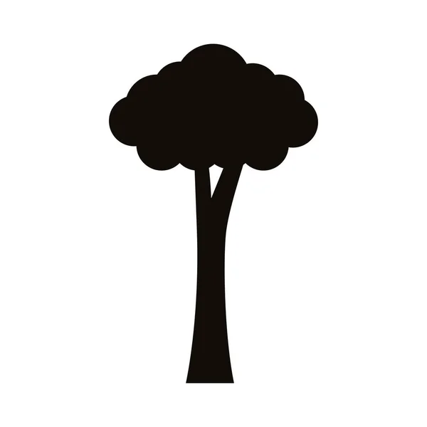 가지를 치는 나무 실루엣 스타일의 아이콘 — 스톡 벡터