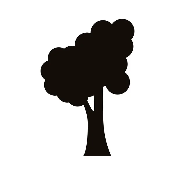 Εικονίδιο στυλ φυλλώδους δέντρου σιλουέτας — Διανυσματικό Αρχείο