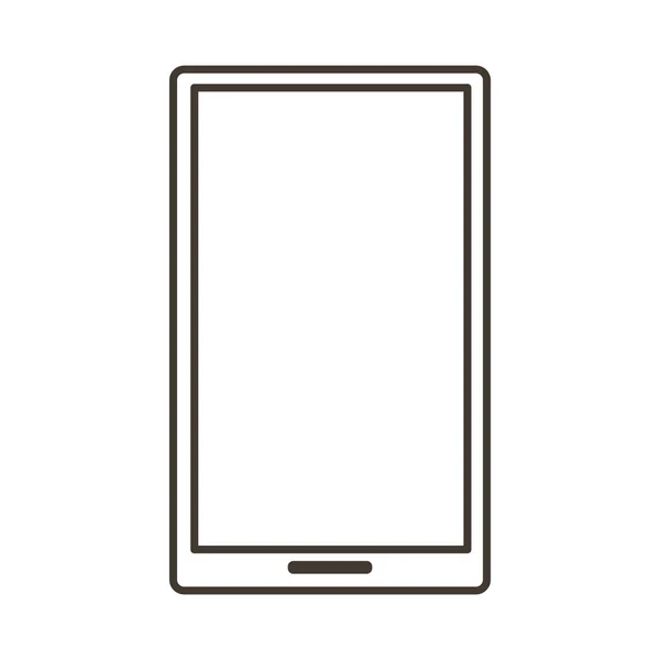 Smartphone dispositif ligne électronique style icône — Image vectorielle