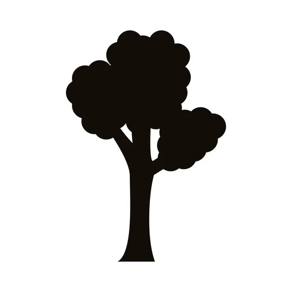 가지를 치는 나무 실루엣 스타일의 아이콘 — 스톡 벡터