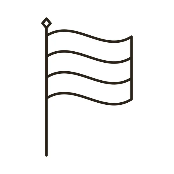 Bandera de Alemania oktoberfest icono de estilo de línea — Archivo Imágenes Vectoriales