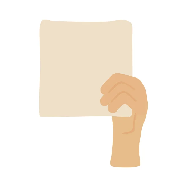 Рука людини протестує з іконою плаского стилю банера — стоковий вектор