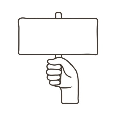 el insan protestosu pankart tarzı simgesi