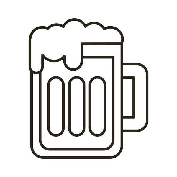 Frasco de cerveja ícone de linha oktoberfest —  Vetores de Stock
