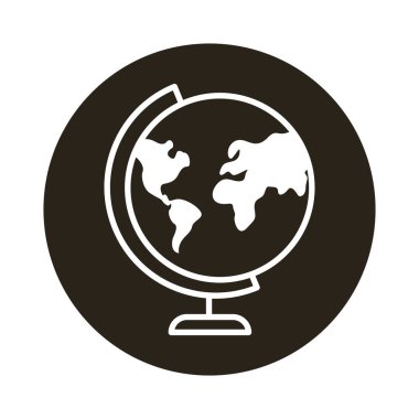 Temel blok biçiminde kıtaları olan dünya gezegeni Dünya