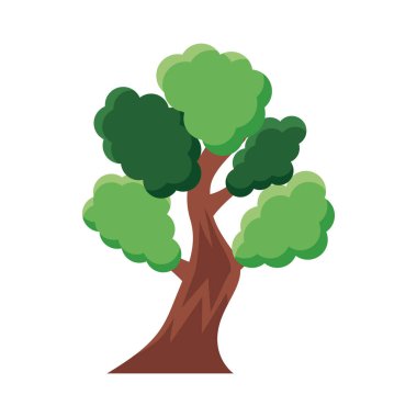Yapraklı ağaç düz biçim simgesi