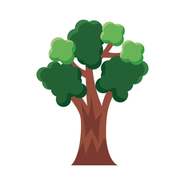 Leafy tree flat style icon — Stock Vector