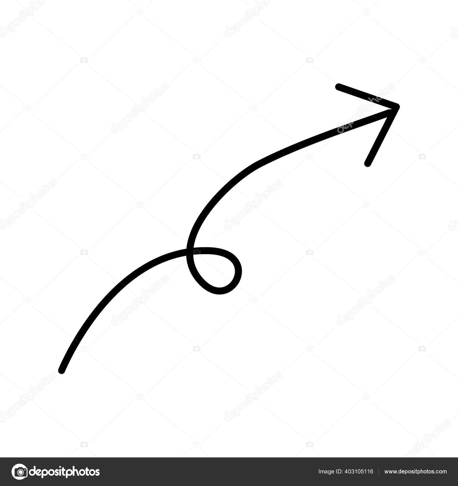 箭头细方向螺旋形右上角线样式图标图库矢量图©yupiramos 403105116