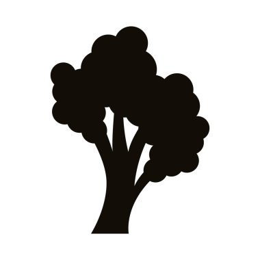 Yapraklı ağaç silueti biçim simgesi