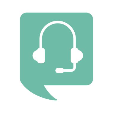 kulaklık ayarlı ses aygıtı düz biçim simgesi