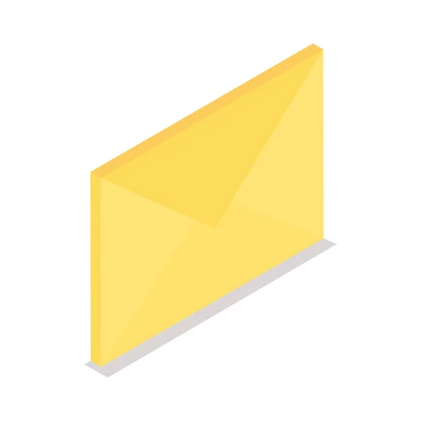 Envelope mail ícone de estilo isométrico —  Vetores de Stock