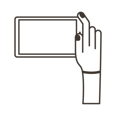 Akıllı telefonu yatay olarak kaldırma biçimi simgesi