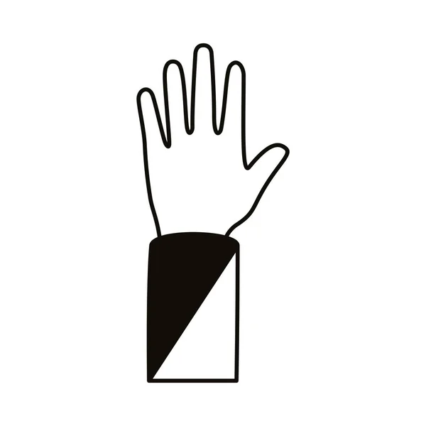 Afro hand human up line Stilikone — Stockvektor