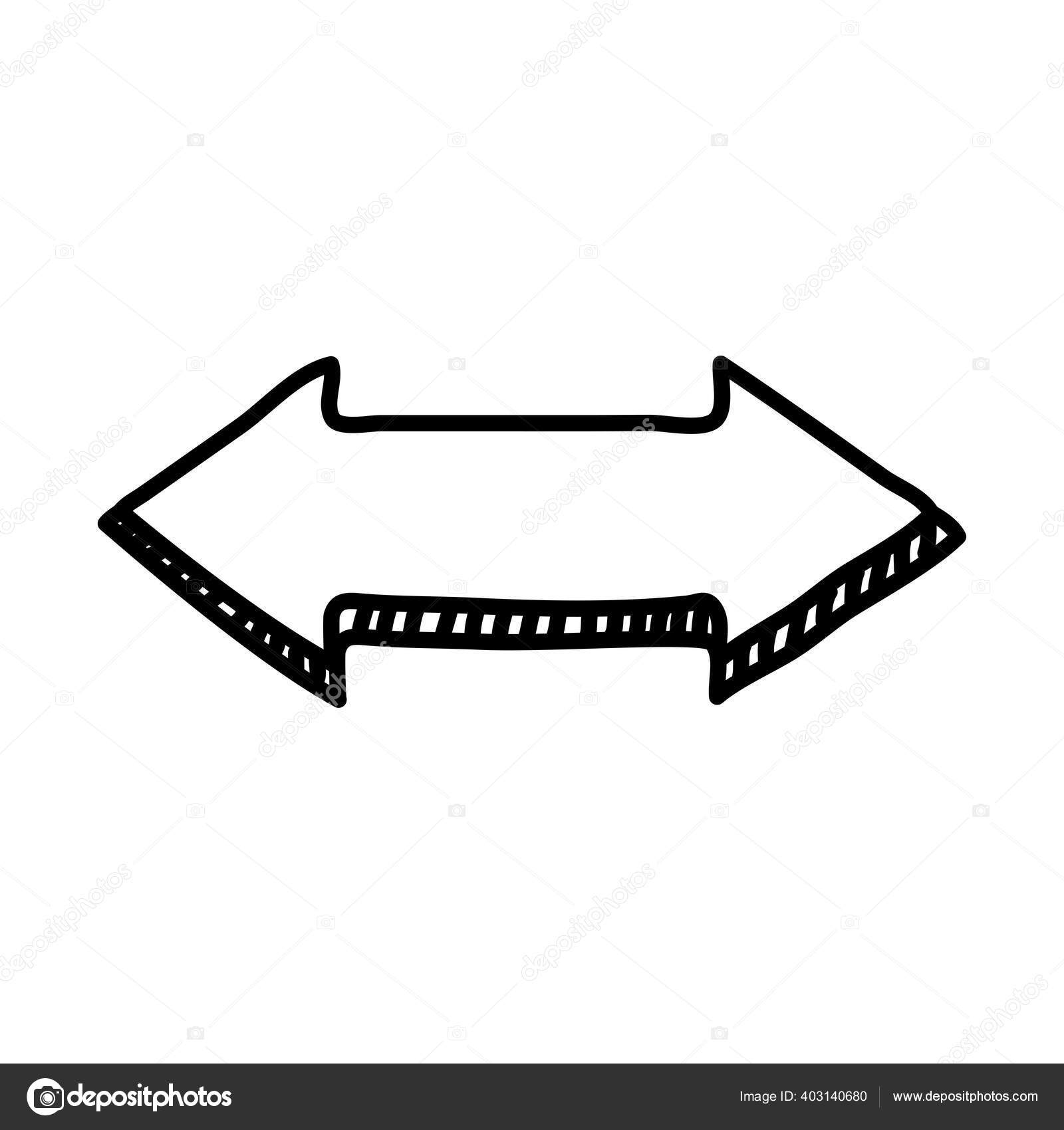 Flecha izquierda y derecha línea de dirección icono de estilo Vector de  stock #403140680 de ©yupiramos, image size:1600x1700