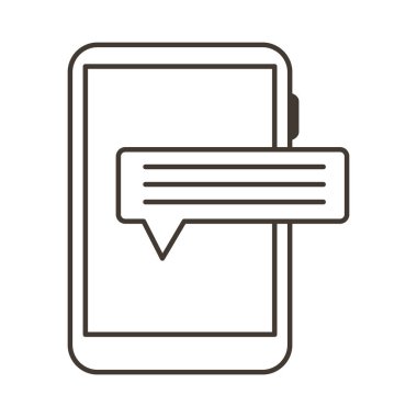 akıllı telefon aygıtı konuşma kabarcığı biçimi ile elektronik