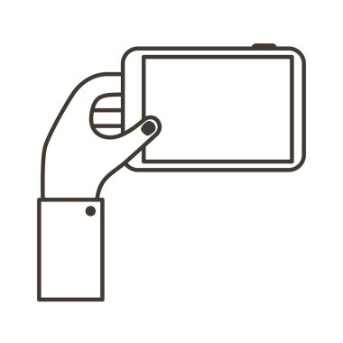 Akıllı telefonu yatay olarak kaldırma biçimi simgesi