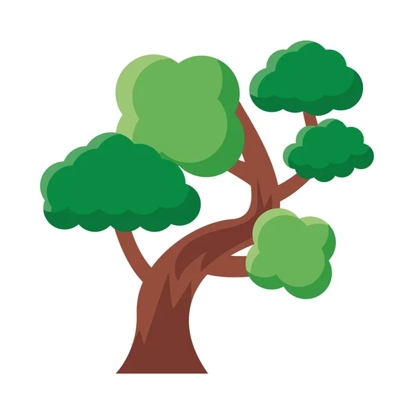 Branched tree flat style icon — Stock Vector