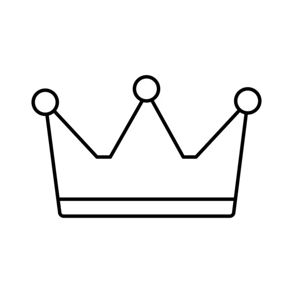 Kroon koning lijn stijl pictogram — Stockvector