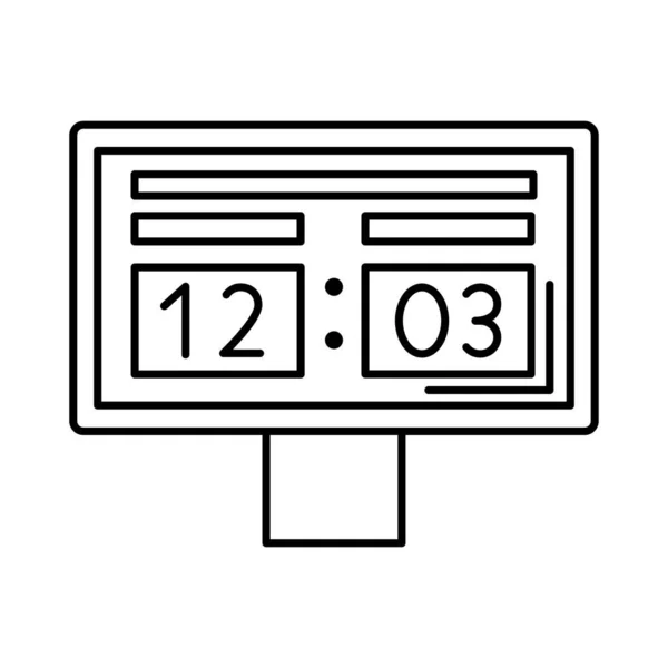 Tabellone segnapunti con icona stile linea temporale — Vettoriale Stock