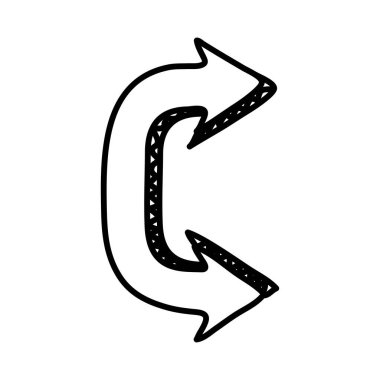 ok çift yönlü haklar çizgisi biçimi simgesi