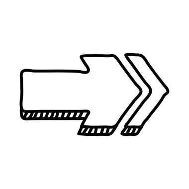 ok sağ yön işaret çizgisi biçimi simgesi