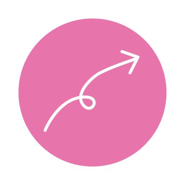 ok ince yönü spiral sağ blok biçim simgesi