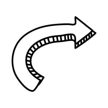 ok yukarı ve doğru yön çizgisi biçimi