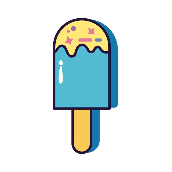 Ligne d'argot de crème glacée et icône de style de remplissage — Image vectorielle