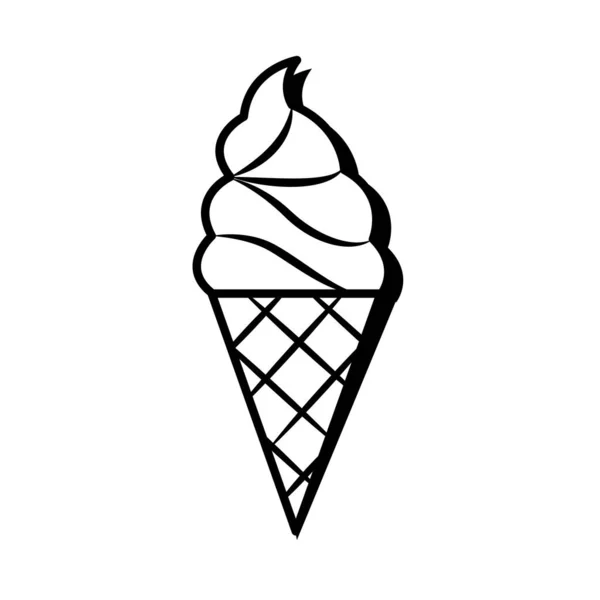 Dondurma pop sanat çizgisi tarzı — Stok Vektör