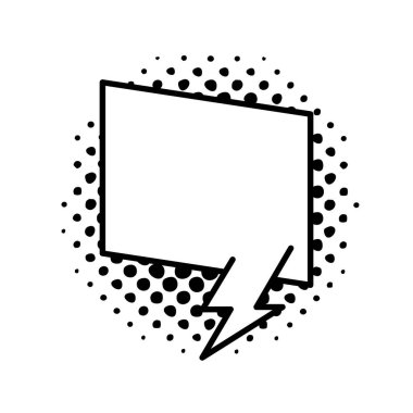 konuşma balonu yeşil pop sanat çizgisi biçimi