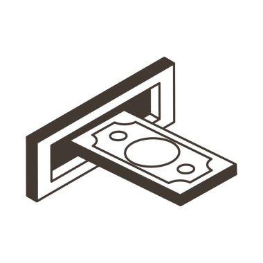 ATM delik çizgi biçim vektör tasarımı faturası