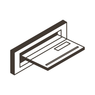 Kredi kartı çizgisi biçimi simgesi