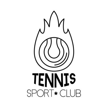 alev ve harf biçimi simgeli top tenis sporu