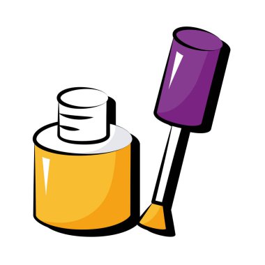 Tırnak cilası pop sanatının düz stil simgesi