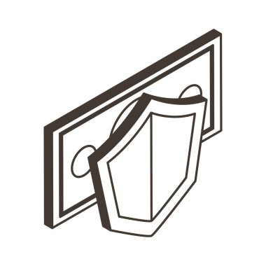 Kalkan çizgisi biçim vektör tasarımlı fatura