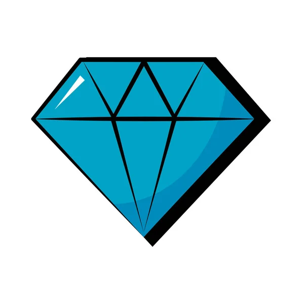 Διαμάντι ποπ τέχνη επίπεδη στυλ — Διανυσματικό Αρχείο