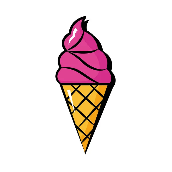 Zmrzlina pop art plochý styl — Stockový vektor