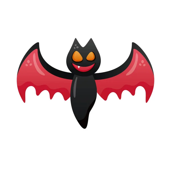 Halloween murciélago volando icono de estilo degradado — Vector de stock