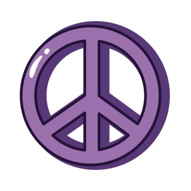 Barış ve aşk sembolü argo çizgisi ve dolgu stili