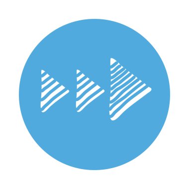 ok sağ yön blok biçim simgesi