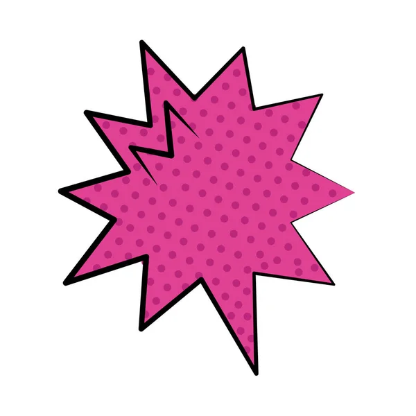 Výraz mrak růžová pop art plochý styl — Stockový vektor