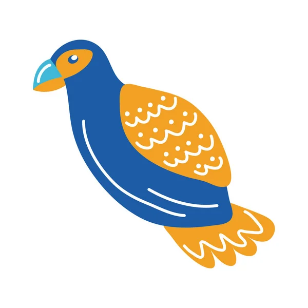 Icono de estilo plano de ave mexicana exótica — Vector de stock