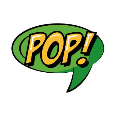 Konuşma baloncuğu pop sanatının düz stili