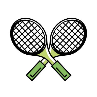 tenis sporu raketleri hattı ve doldurma biçimi simgesi