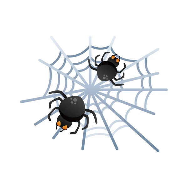 Halloween spider net degradient style icon — Stockový vektor