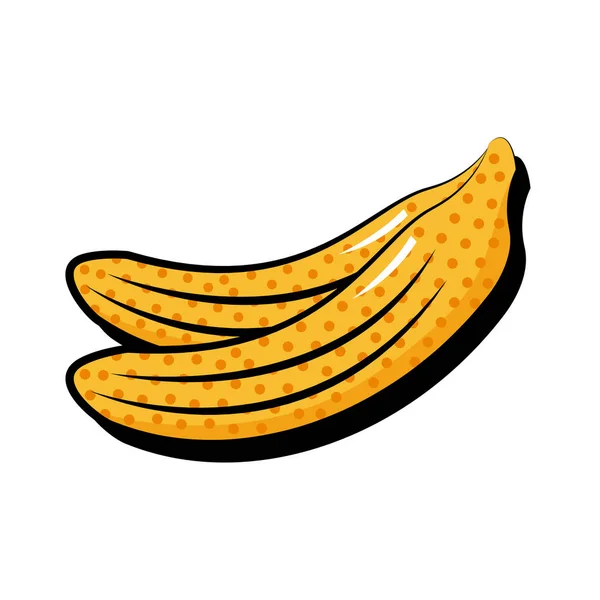 Frische Bananen Pop Art flachen Stil — Stockvektor