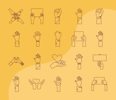 20 kişilik deste protesto simgeleri